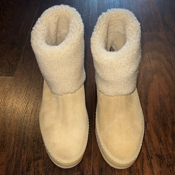 M. GEMI Italian calf suede shearling boot - Size 39 New - Picture 2 of 11